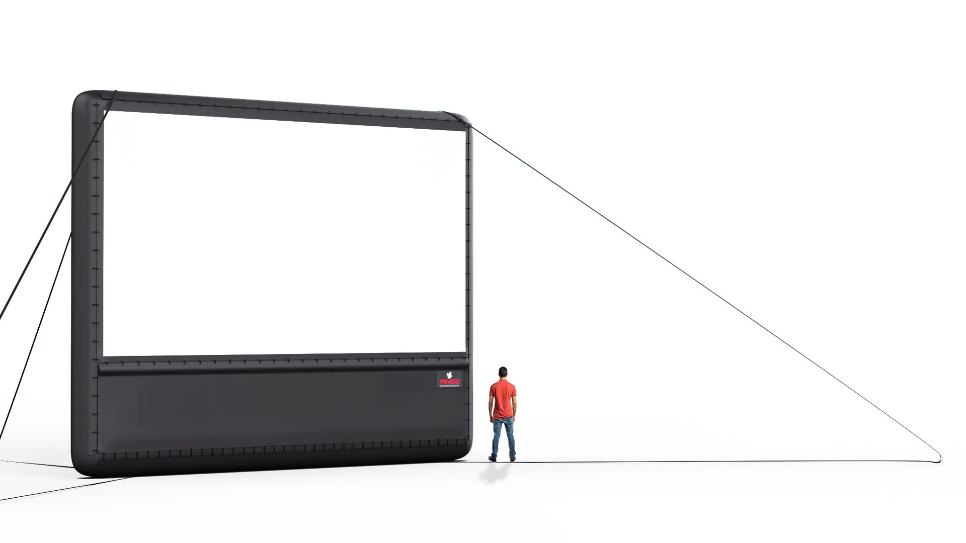 24-foot AirScreen inflatable outdoor movie screen side profile